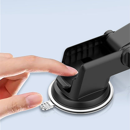 Recci RZ02 Otomatik Mekanizmalı Uzatılabilir Teleskopik Vantuzlu Tasarım Araç Telefon Tutucu Siyah