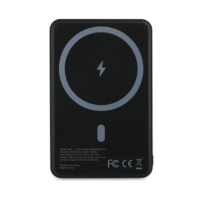 Redbull Orjinal Lisanslı M-safe Şarj Özellikli Dijital LED Göstergeli Çift Boğa Baskılı Powerbank 5000mAh 15W Siyah