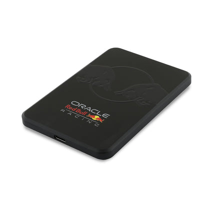 Redbull Orjinal Lisanslı M-safe Şarj Özellikli Dijital LED Göstergeli Çift Boğa Baskılı Powerbank 5000mAh 15W Siyah