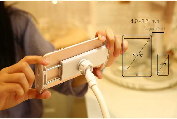 S007 Tablet Masa Tutucu Sıkıştırmalı Siyah