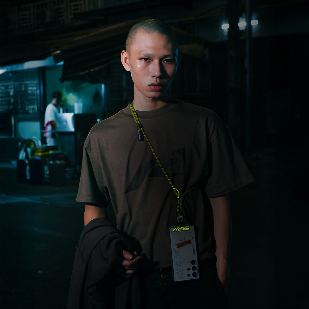 Skinarma DynoVE Serisi Type-C to Type-C Askı İpi Tasarımlı Şarj ve Data Kablosu Bej