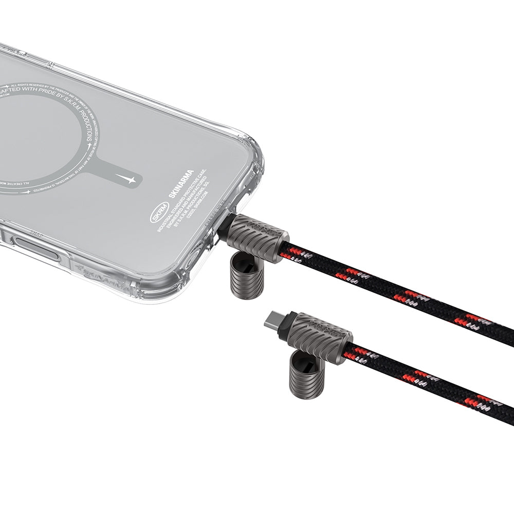 Skinarma DynoVE Serisi Type-C to Type-C Askı İpi Tasarımlı Şarj ve Data Kablosu Yeşil