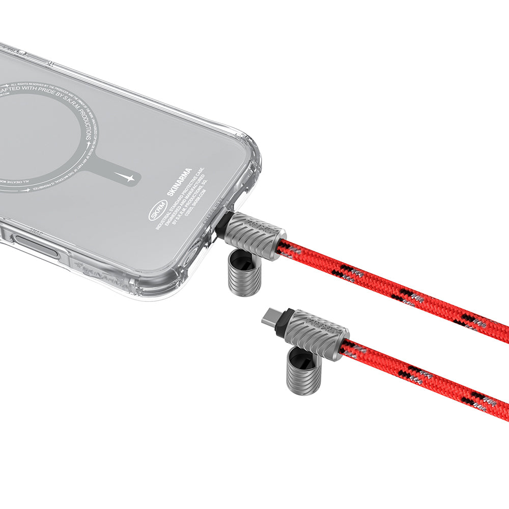 Skinarma DynoVE Serisi Type-C to Type-C Askı İpi Tasarımlı Şarj ve Data Kablosu Bej