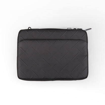 Skinarma Juno 14 inç Uyumlu Cross-Hatch Desenli Naylon Çapraz Vücut Laptop Çantası Siyah