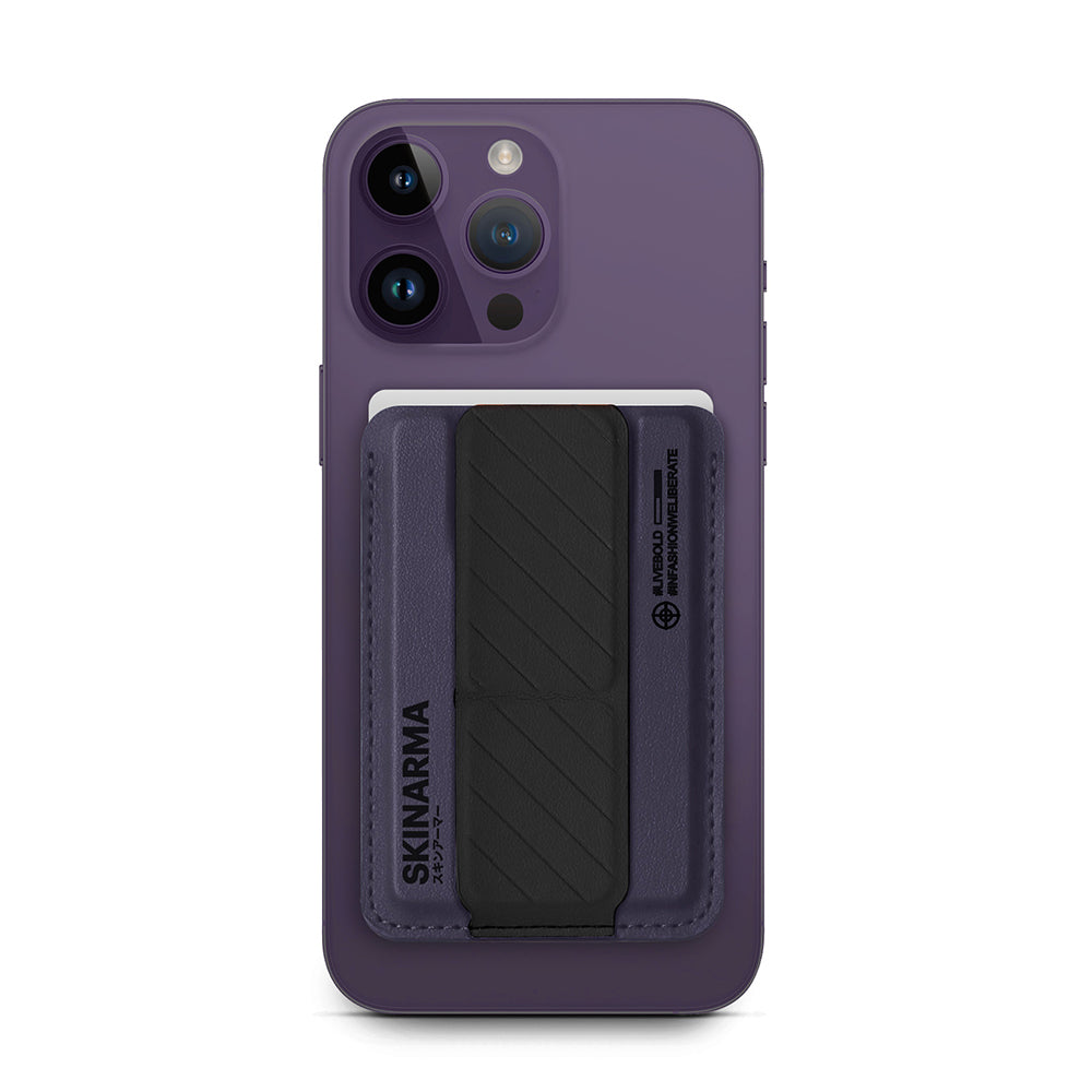 SkinArma Kado 2 Hazneli Magnetik Standlı Kartlık Füme