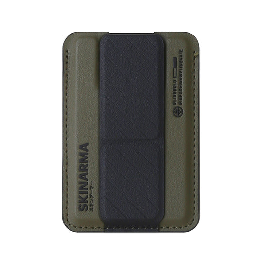 SkinArma Kado 2 Hazneli Magnetik Standlı Kartlık Olive