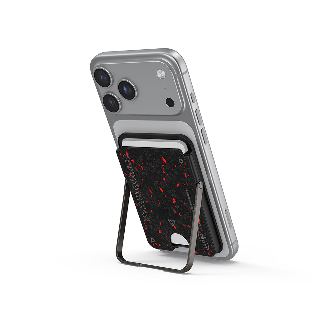 Skinarma Metal Tasarımlı 2 Hazneli Vektor Serisi Magnetik Standlı Kartlık Siyah