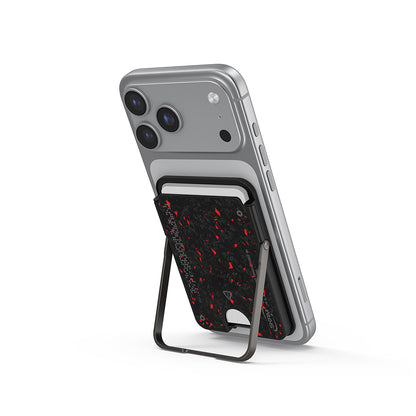 Skinarma Metal Tasarımlı 2 Hazneli Vektor Serisi Magnetik Standlı Kartlık Siyah