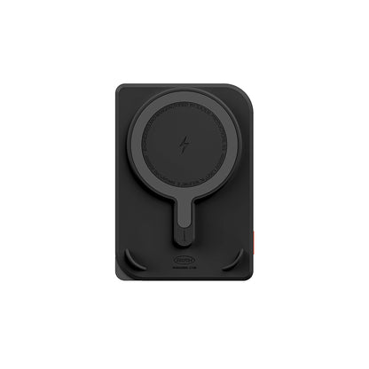 Skinarma Nexus Mecha Kablosuz ve PD Hızlı Şarj Özellikli Metal Standlı Taşınabilir Powerbank 20W 5000mAh Siyah