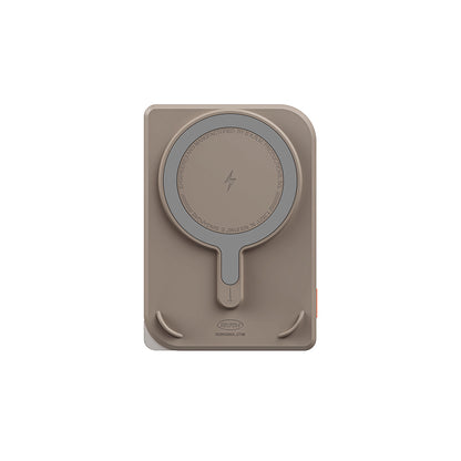 Skinarma Nexus Mecha Kablosuz ve PD Hızlı Şarj Özellikli Metal Standlı Taşınabilir Powerbank 20W 5000mAh Siyah