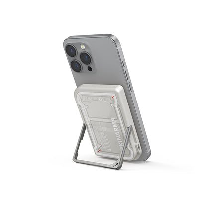 Skinarma Nexus Mecha Kablosuz ve PD Hızlı Şarj Özellikli Metal Standlı Taşınabilir Powerbank 20W 5000mAh Siyah