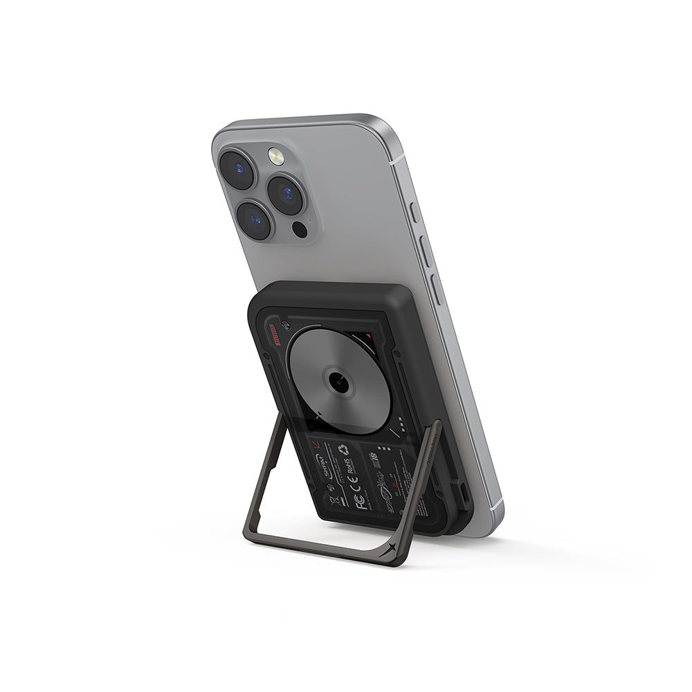 Skinarma Nexus Nova Kablosuz ve PD Hızlı Şarj Özellikli Standlı Taşınabilir Powerbank 20W 5000mAh Açık Gri