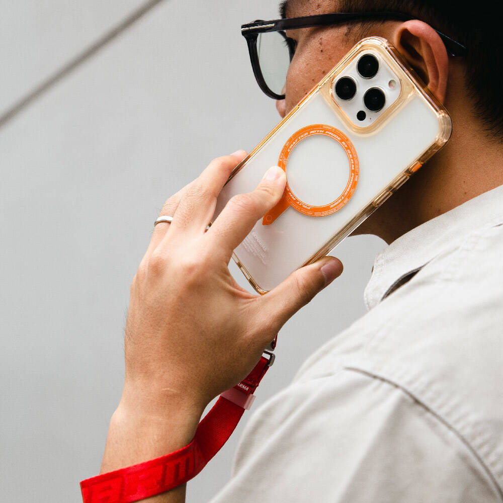 SkinArma Scout Serisi Logolu Telefon Bilek Askı Kayışı Kırmızı