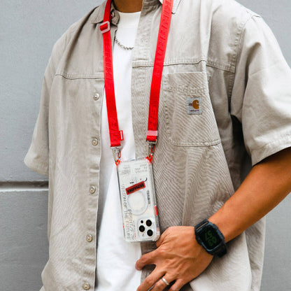 SkinArma Scout Serisi Logolu Telefon Boyun Askı Kayışı Gri