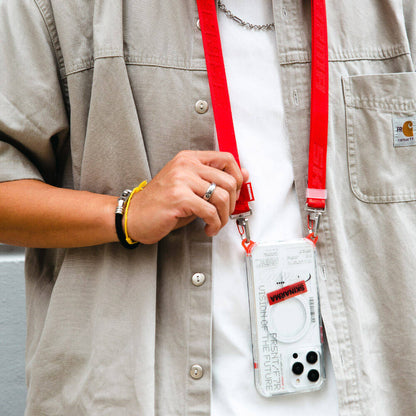 SkinArma Scout Serisi Logolu Telefon Boyun Askı Kayışı Gri