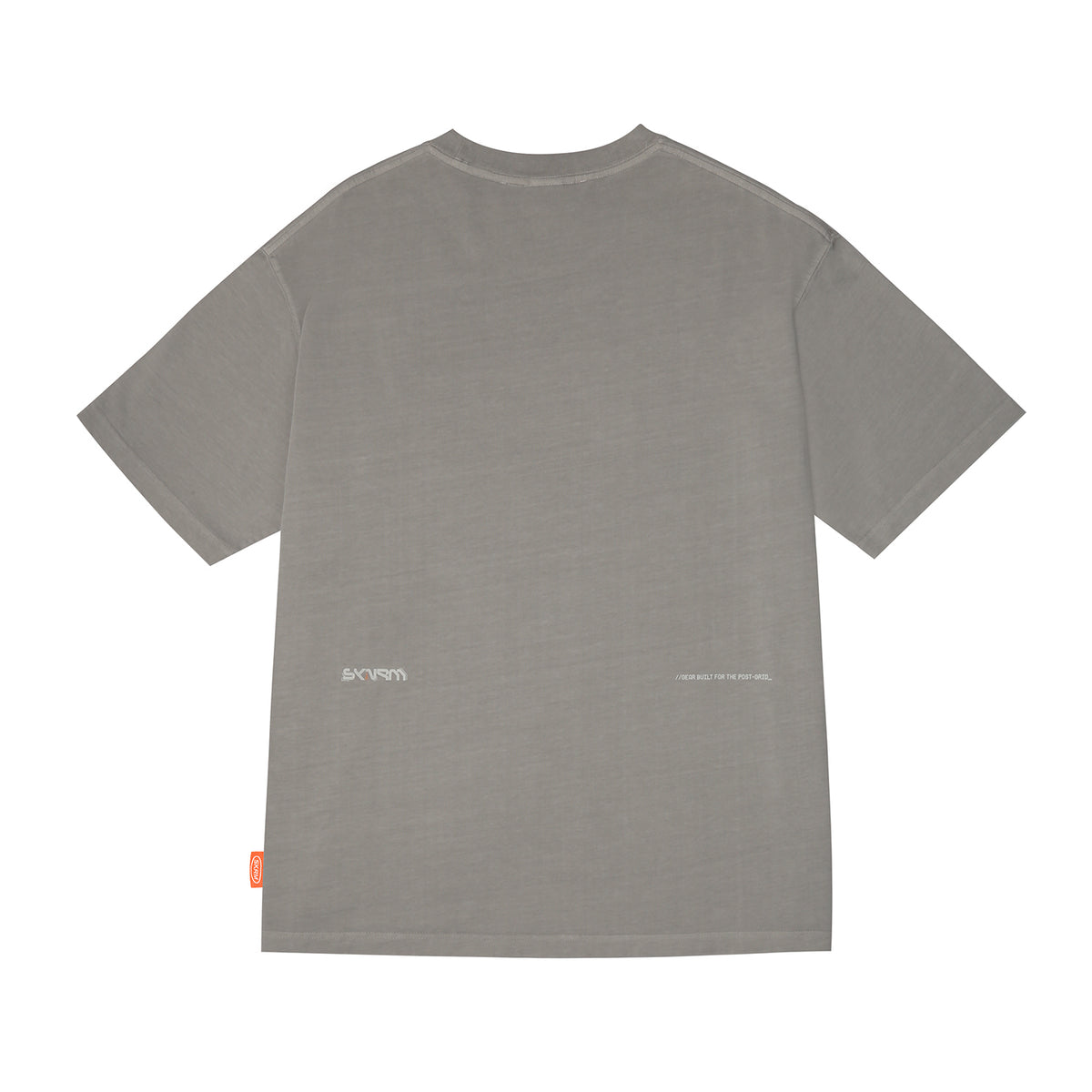 Skinarma Sonar Kısa Kollu Oversize Unisex Bisiklet Yaka Açık Gri Tişört