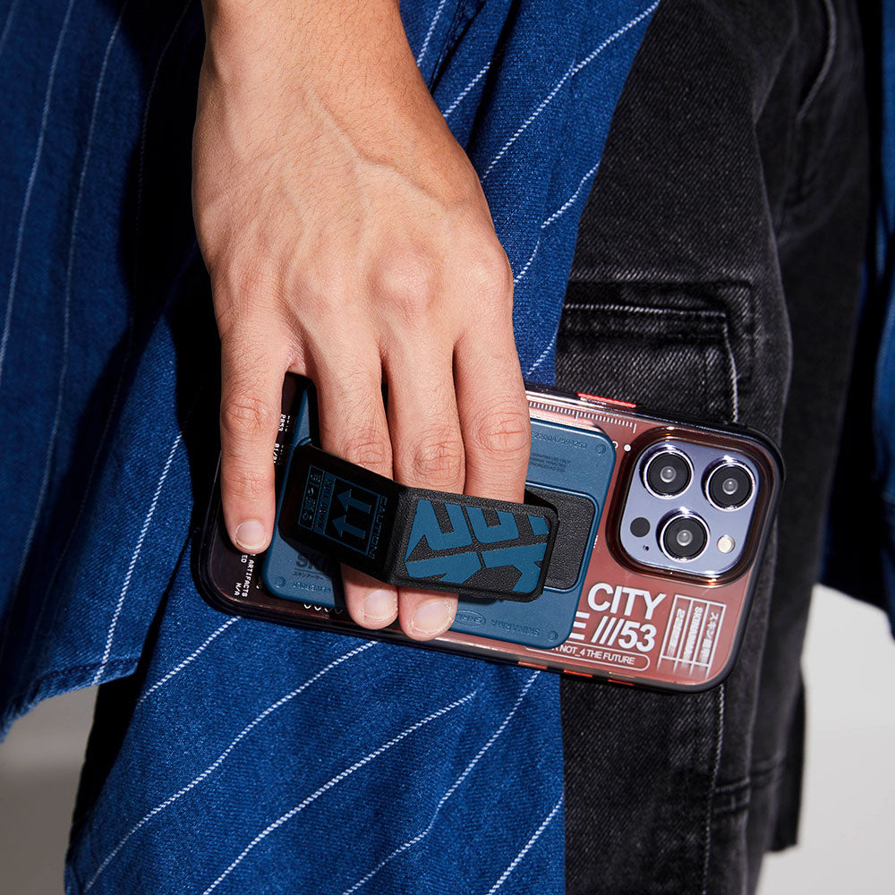 SkinArma Spunk Serisi Standlı PU Deri Kartlık Turuncu