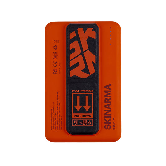 SkinArma Spunk Taşınabilir Wireless Şarj ve PD Hızlı Şarj Özellikli Powerbank 15W 5000mAh Turuncu