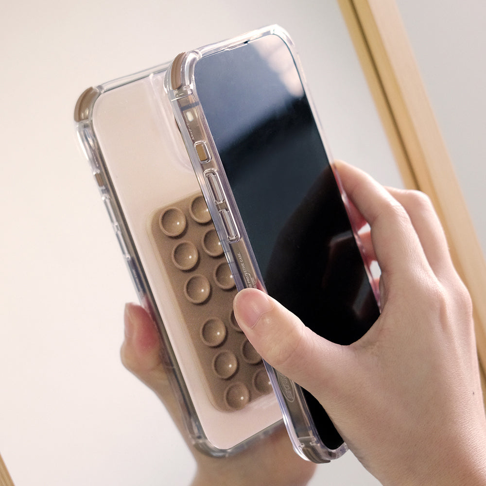 Skinarma Stax Magnetik Vakumlu Telefon Tutucu Kahverengi