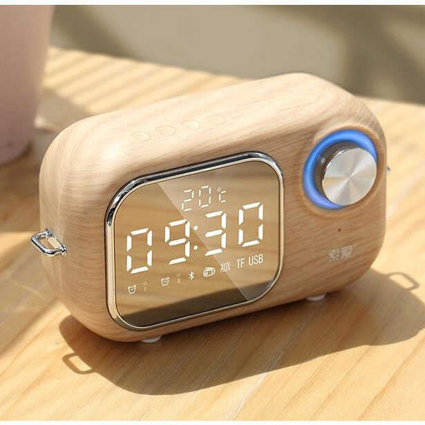 Soaiy E16 Bluetooth Speaker Hoparlör Kahve Açık