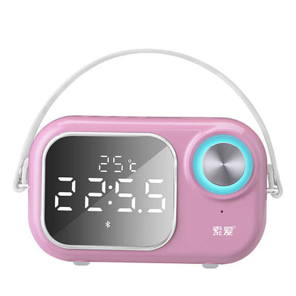 Soaiy E16 Bluetooth Speaker Hoparlör Pembe