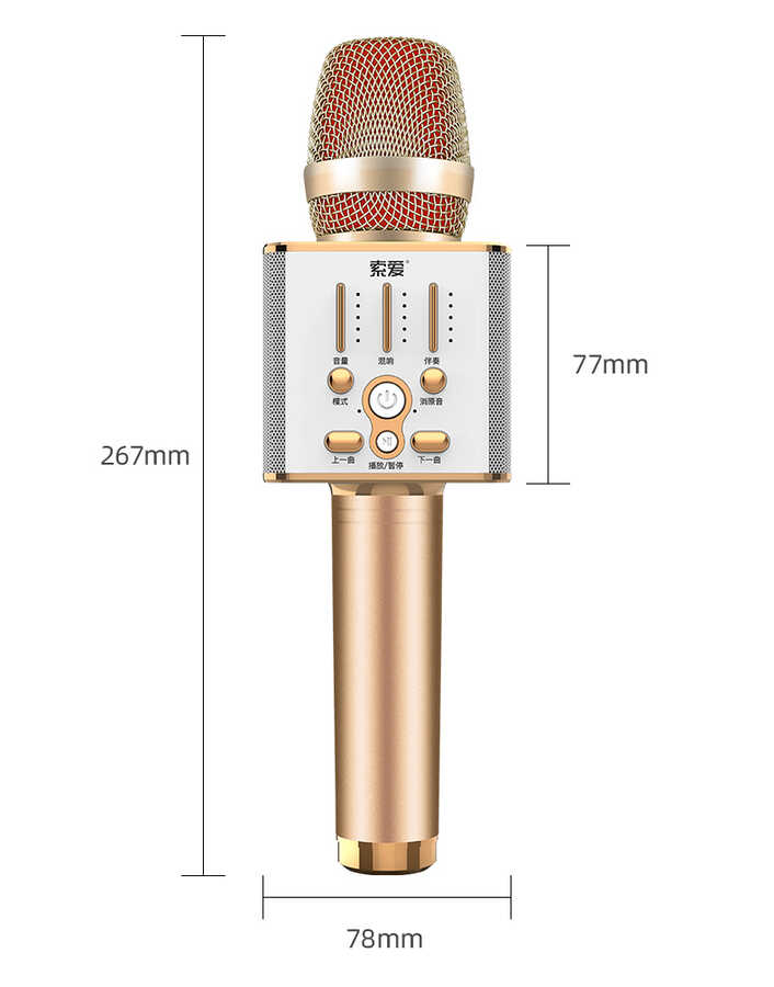 Soaiy MC1 Karaoke Mikrofon Rose Gold