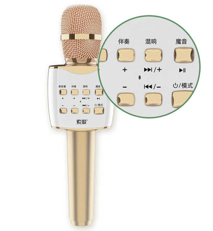 Soaiy MC7 Karaoke Mikrofon Rose Gold