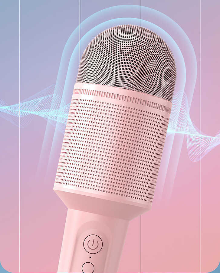 Soaiy MC8 Karaoke Mikrofon Pembe