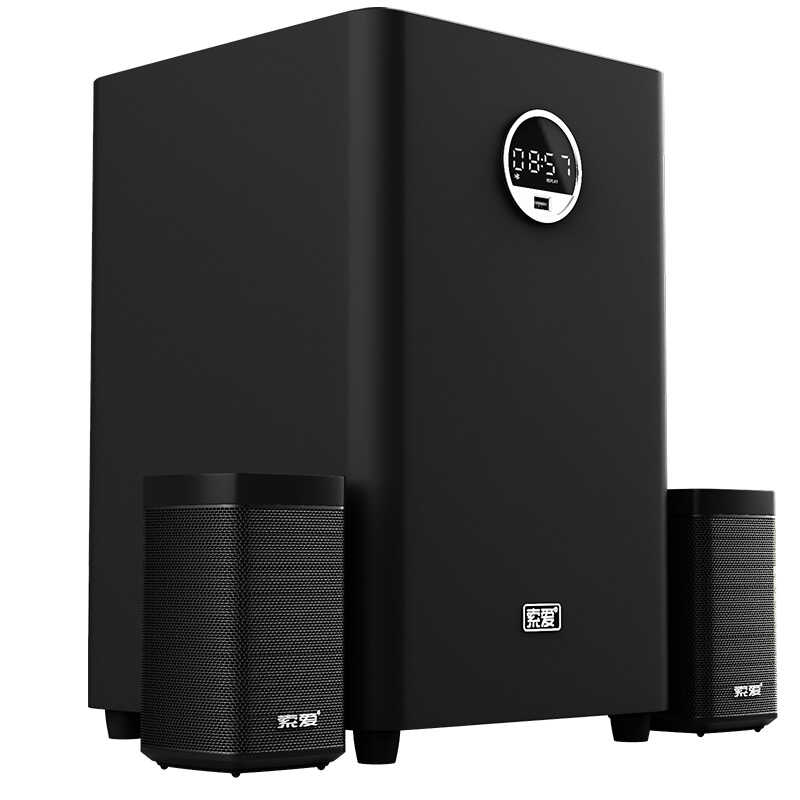 Soaiy SA-K30 Bluetooth Speaker Hoparlör Ev Sinema Ses Sistemi Siyah