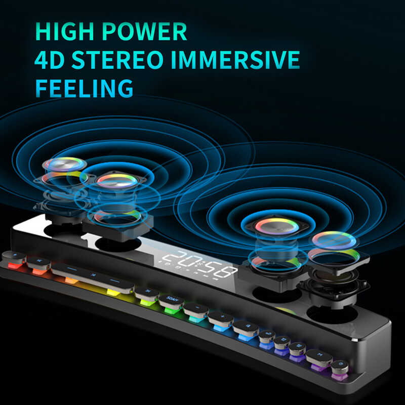 Soaiy SH39 Gaming Bluetooth Speaker Hoparlör Siyah