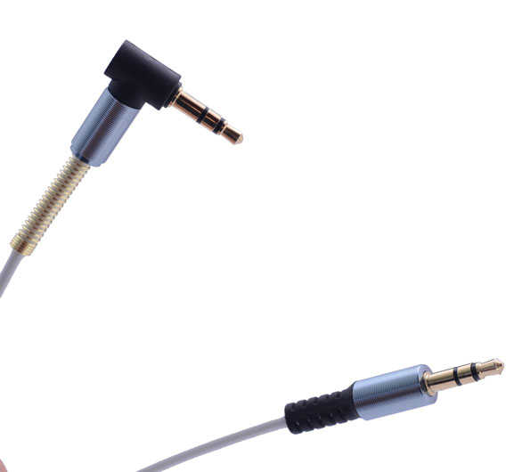 Yaylı Spiral Aux Kablo Sarmal Aux Kablo Beyaz