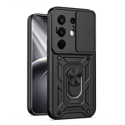 Tecno Camon 50 Pro Kılıf Magnetik Standlı Kamera Korumalı Zore Sürgülü Vega Kapak
