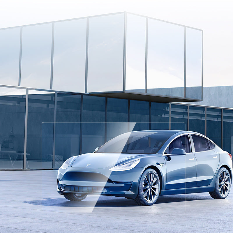 Tesla Model Y CaseWorld Araç Multimedya Uygulama Aparatlı Ekran Koruyucu Şeffaf
