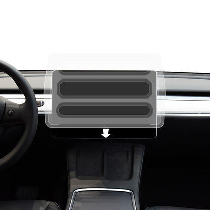 Tesla Model Y CaseWorld Araç Multimedya Uygulama Aparatlı Ekran Koruyucu Şeffaf
