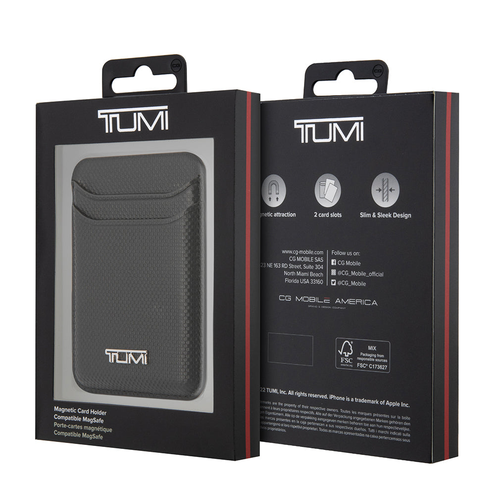 Tumi Orjinal Lisanslı 2 Hazneli Metal Logolu Deri Magnetik Kartlık Mavi