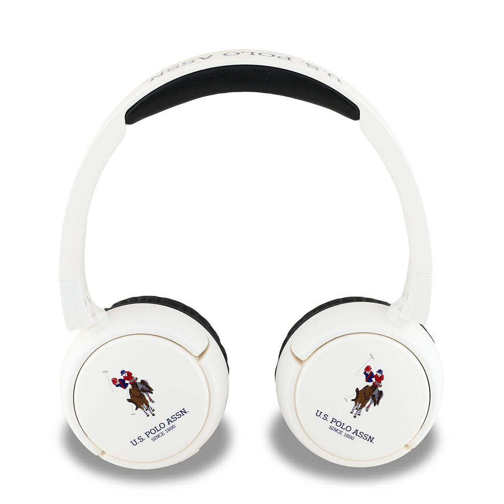 U.S Polo Assn. Orjinal Lisanslı Katlanabilir Ayarlanabilir Baskı Logolu Kulak Üstü Bluetooth Kulaklık v5.3 Siyah