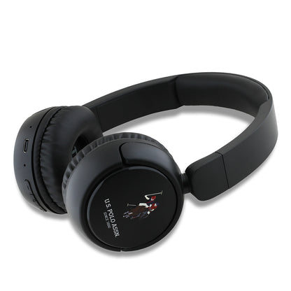 U.S Polo Assn. Orjinal Lisanslı Katlanabilir Ayarlanabilir Baskı Logolu Kulak Üstü Bluetooth Kulaklık v5.3 Beyaz
