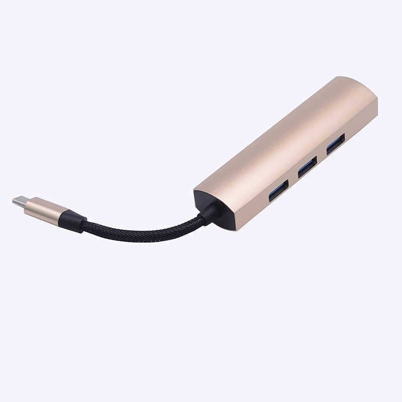 Usb Çoğaltıcı Usb-C To Usb 3.0 HUB Adaptör Gold