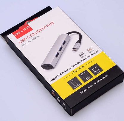 Usb Çoğaltıcı Usb-C To Usb 3.0 HUB Adaptör Siyah