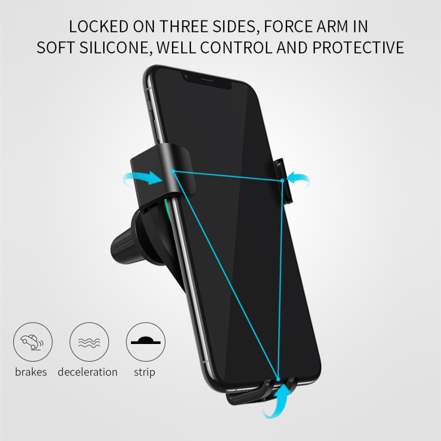 Voero X9 Wireless Araç Telefon Tutucu Siyah