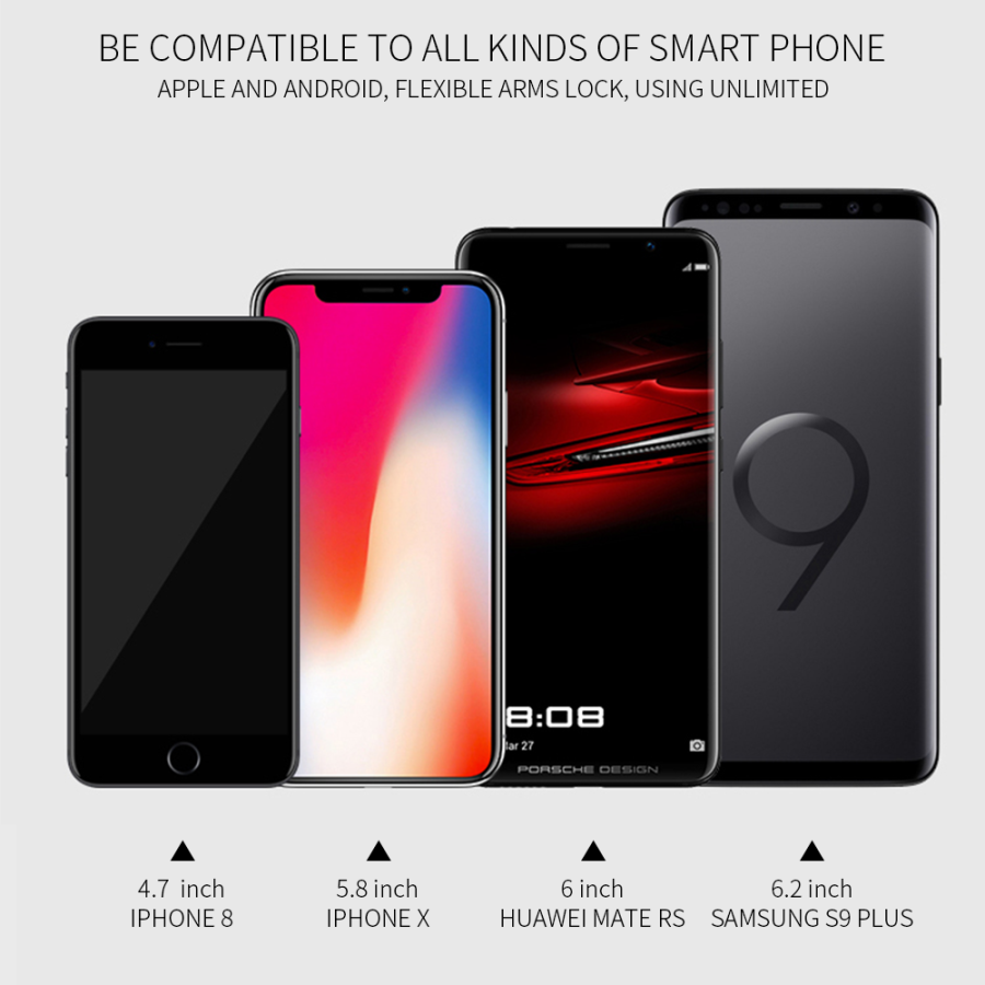 Voero X9 Wireless Araç Telefon Tutucu Siyah