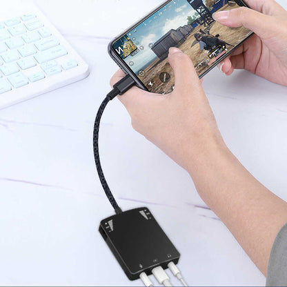 Wiwu 3 in 1 Live Broadcast Lightning Ses Adaptörü Siyah