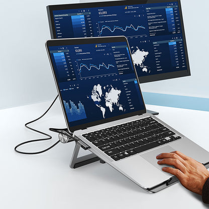 Wiwu A821CH 8in1 Hub Bağlantı İstasyonlu Notebook Laptop Standı PD3.0/USB3.0/RJ45 (1000Mbps)/SD/TF/HDMI (4K@30Hz) Gri