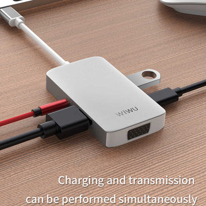 Wiwu Alpha 513HVP Type-C VGA Adaptörü Gümüş