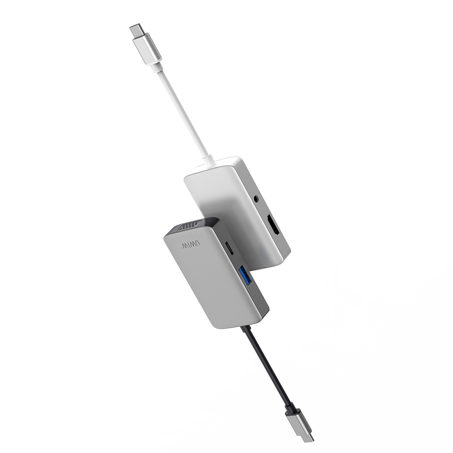 Wiwu Alpha 513HVP Type-C VGA Adaptörü Gümüş