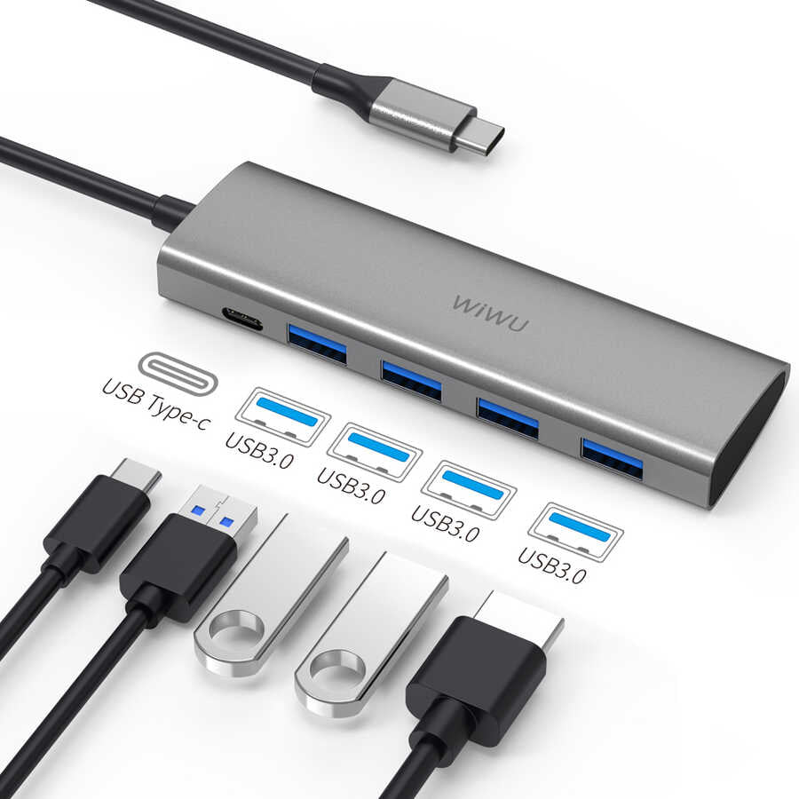 Wiwu Alpha 541P Type-C Hub Gri