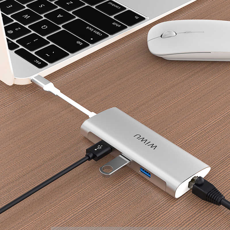 Wiwu Alpha 631STR Type-C Hub Gümüş