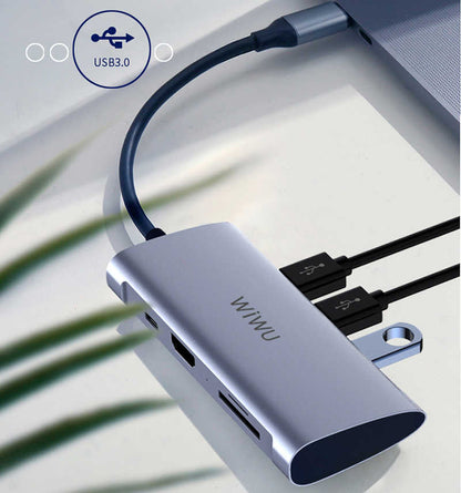 Wiwu Alpha 731HP Type-C Hub Gri