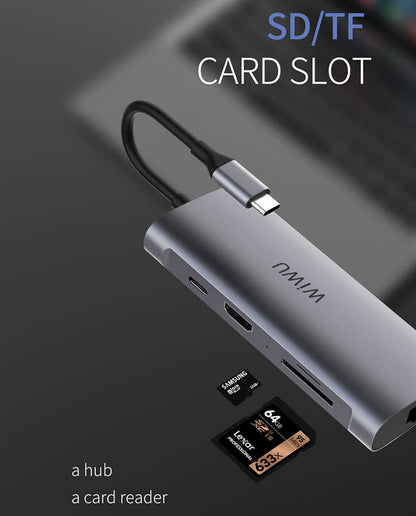 Wiwu Alpha 831HRT Type-C Hub Gri