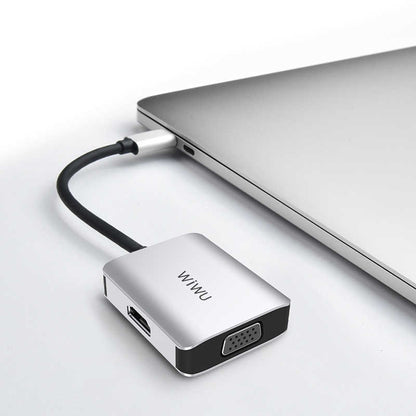 Wiwu Alpha A20VH 2 in 1 Type-C Hub Gri
